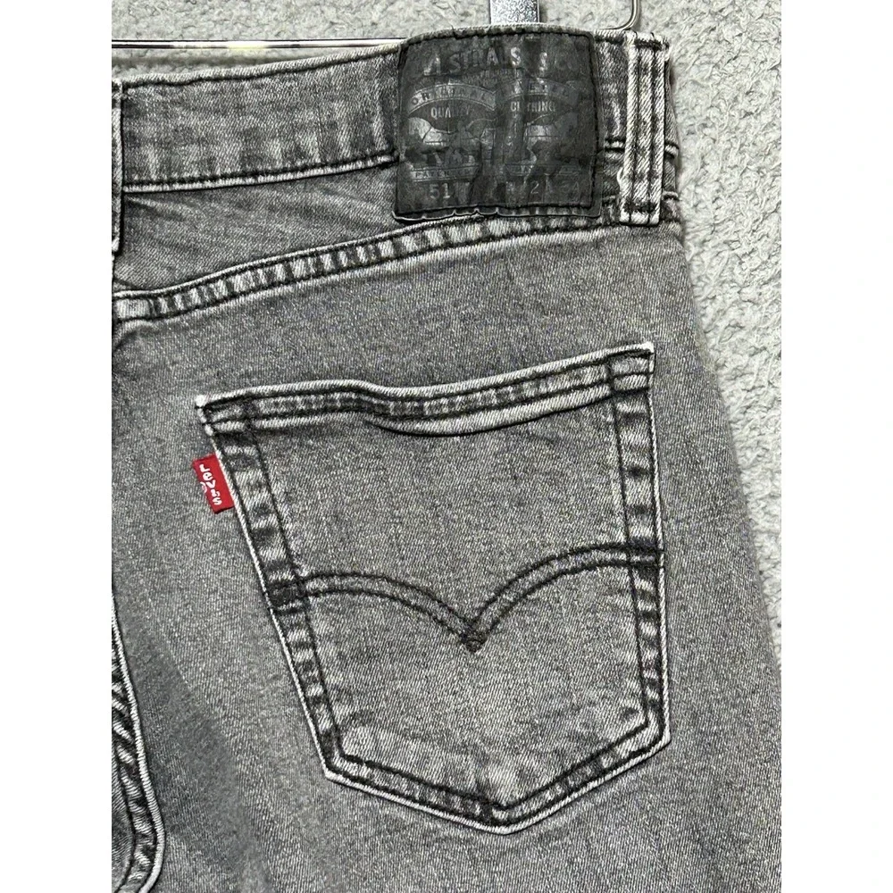 Levis 511‎ Jeans Mens Sz 31.5X32 Gray 5 Pocket Straight Denim Classic Normcore